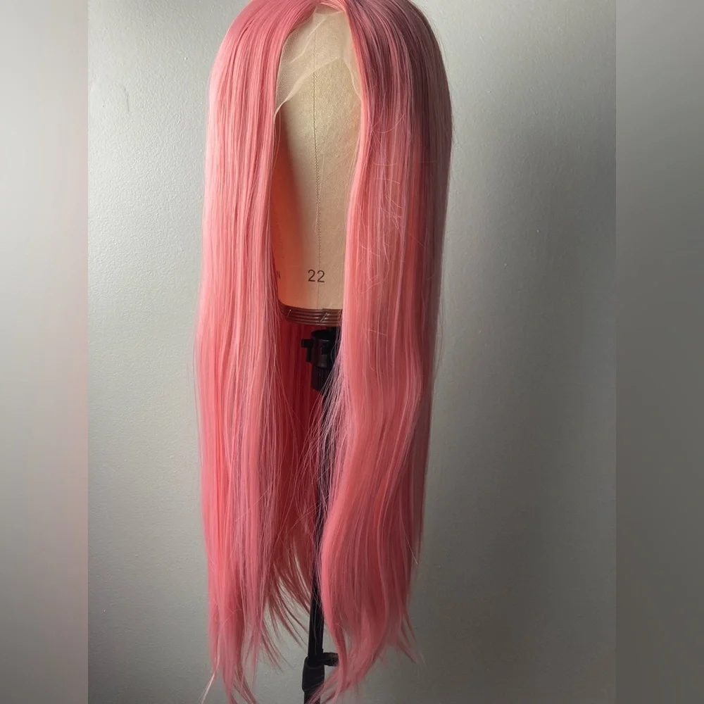 Pink Middle Part Lace Wig